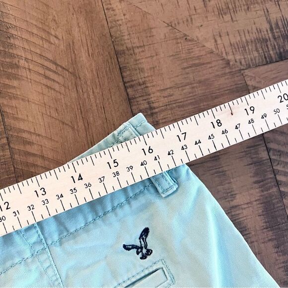 American Eagle Classic Blue Chino Shorts Flat Front Men’s Size 32 - Picture 8 of 8